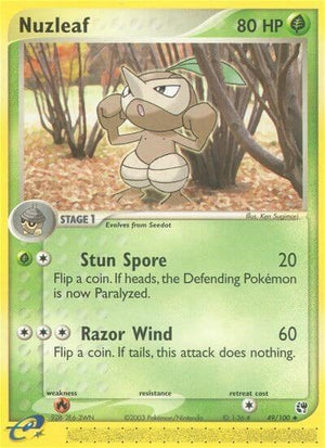 Pokemon TCG - EX Sandstorm - Nuzleaf - 49/100