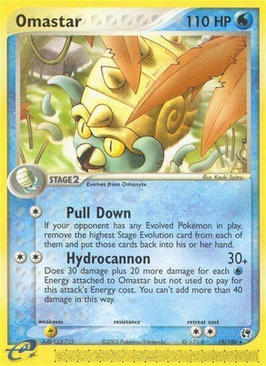 Pokemon TCG - EX Sandstorm - Omastar - 19/100 - Reverse Holofoil