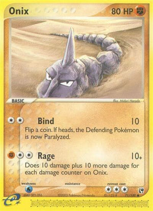Pokemon TCG - EX Sandstorm - Onix - 71/100