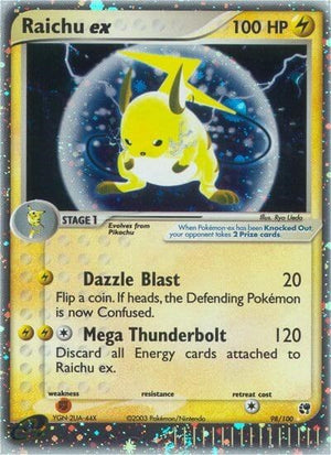 Pokemon TCG - EX Sandstorm - Raichu ex - 98/100 - Holofoil