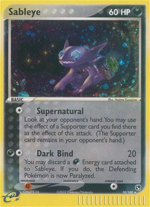 Pokemon TCG - EX Sandstorm - Sableye - 10/100 - Reverse Holofoil