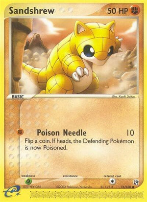Pokemon TCG - EX Sandstorm - Sandshrew - 75/100 - Reverse Holofoil