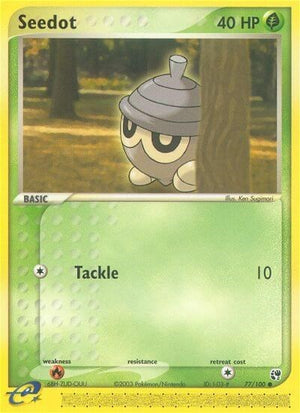 Pokemon TCG - EX Sandstorm - Seedot - 77/100 - Reverse Holofoil