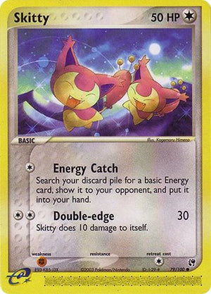 Pokemon TCG - EX Sandstorm - Skitty - 79/100 - Reverse Holofoil