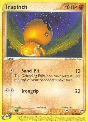 Pokemon TCG - EX Sandstorm - Trapinch - 82/100