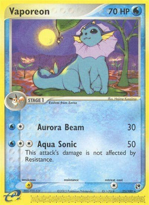 Pokemon TCG - EX Sandstorm - Vaporeon - 25/100