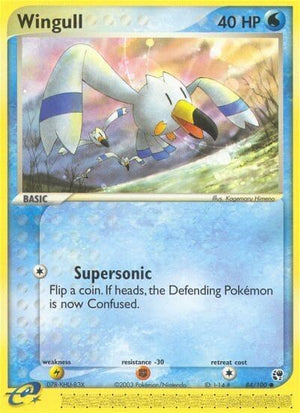 Pokemon TCG - EX Sandstorm - Wingull - 84/100 - Reverse Holofoil