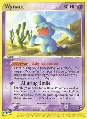 Pokemon TCG - EX Sandstorm - Wynaut - 54/100 - Reverse Holofoil