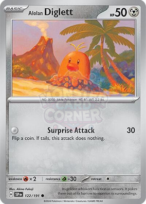Pokemon TCG - SV08: Surging Sparks - Alolan Diglett - 122/191