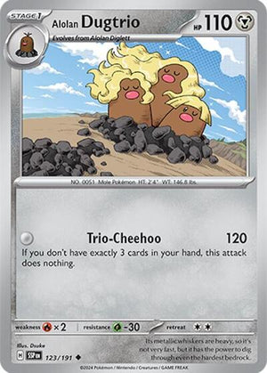 Pokemon TCG - SV08: Surging Sparks - Alolan Dugtrio - 123/191