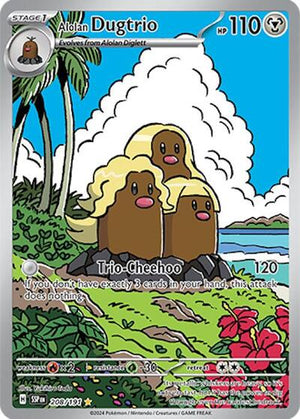 Pokemon TCG - SV08: Surging Sparks - Alolan Dugtrio - 208/191 - Holofoil