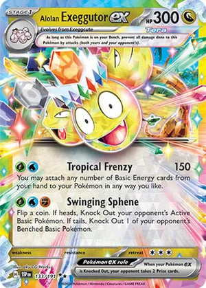 Pokemon TCG - SV08: Surging Sparks - Alolan Exeggutor ex - 133/191 - Holofoil