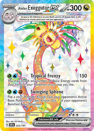 Pokemon TCG - SV08: Surging Sparks - Alolan Exeggutor ex - 225/191 - Holofoil