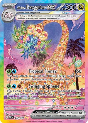 Pokemon TCG - SV08: Surging Sparks - Alolan Exeggutor ex - 242/191 - Holofoil