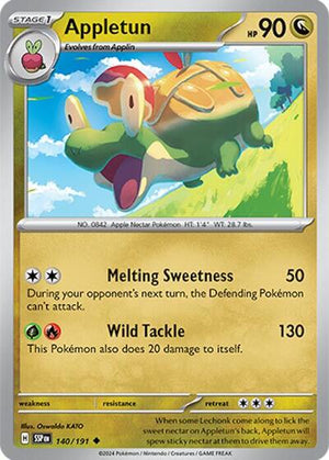 Pokemon TCG - SV08: Surging Sparks - Appletun - 140/191 - Reverse Holofoil