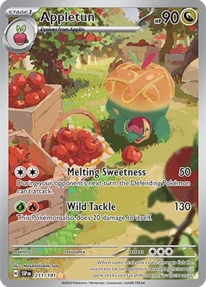 Pokemon TCG - SV08: Surging Sparks - Appletun - 211/191 - Holofoil