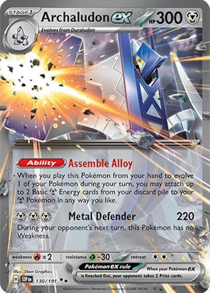 Pokemon TCG - SV08: Surging Sparks - Archaludon ex - 130/191 - Holofoil