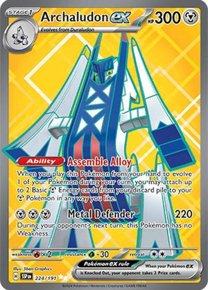 Pokemon TCG - SV08: Surging Sparks - Archaludon ex - 224/191 - Holofoil