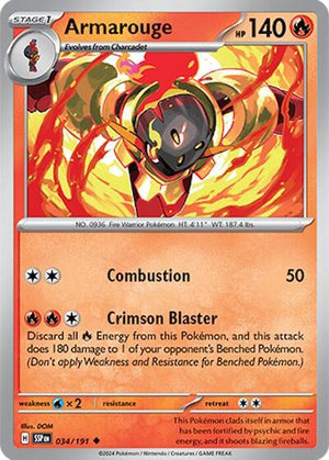 Pokemon TCG - SV08: Surging Sparks - Armarouge - 034/191