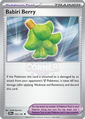 Pokemon TCG - SV08: Surging Sparks - Babiri Berry - 163/191