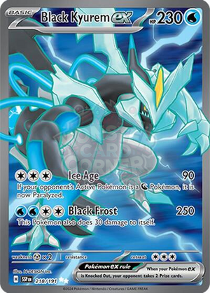 Pokemon TCG - SV08: Surging Sparks - Black Kyurem ex - 218/191 - Holofoil