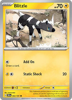 Pokemon TCG - SV08: Surging Sparks - Blitzle - 062/191