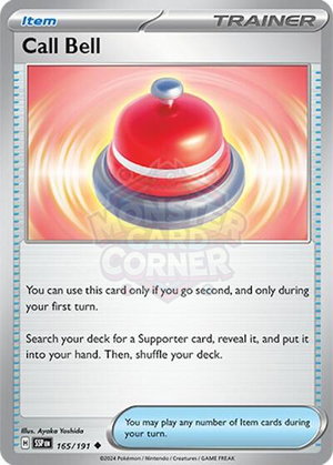 Pokemon TCG - SV08: Surging Sparks - Call Bell - 165/191 - Reverse Holofoil