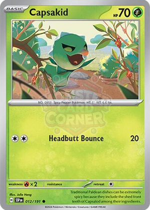 Pokemon TCG - SV08: Surging Sparks - Capsakid - 012/191