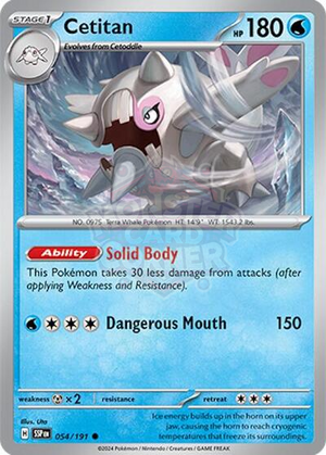 Pokemon TCG - SV08: Surging Sparks - Cetitan - 054/191 - Reverse Holofoil