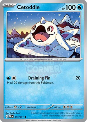 Pokemon TCG - SV08: Surging Sparks - Cetoddle - 053/191