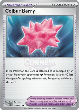 Pokemon TCG - SV08: Surging Sparks - Colbur Berry - 168/191 - Reverse Holofoil