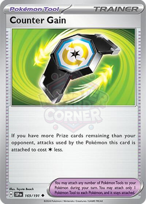 Pokemon TCG - SV08: Surging Sparks - Counter Gain - 169/191 - Reverse Holofoil