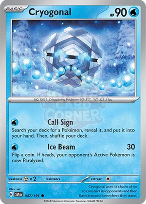 Pokemon TCG - SV08: Surging Sparks - Cryogonal - 047/191