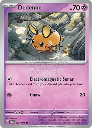 Pokemon TCG - SV08: Surging Sparks - Dedenne - 087/191
