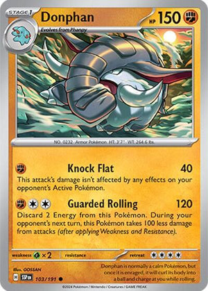 Pokemon TCG - SV08: Surging Sparks - Donphan - 103/191 - Reverse Holofoil