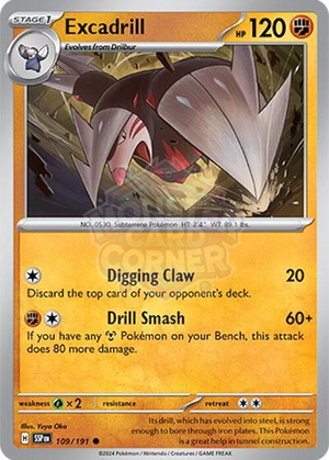 Pokemon TCG - SV08: Surging Sparks - Excadrill - 109/191