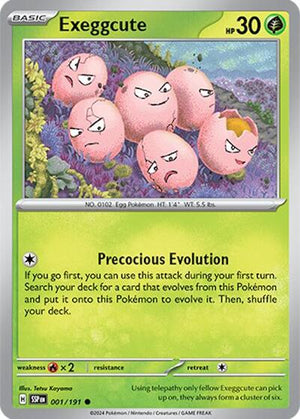 Pokemon TCG - SV08: Surging Sparks - Exeggcute - 001/191
