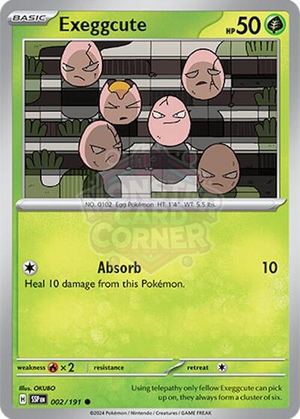 Pokemon TCG - SV08: Surging Sparks - Exeggcute - 002/191