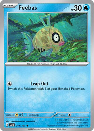 Pokemon TCG - SV08: Surging Sparks - Feebas - 041/191 - Reverse Holofoil