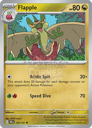 Pokemon TCG - SV08: Surging Sparks - Flapple - 139/191
