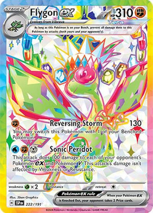 Pokemon TCG - SV08: Surging Sparks - Flygon ex - 222/191 - Holofoil