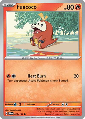 Pokemon TCG - SV08: Surging Sparks - Fuecoco - 029/191