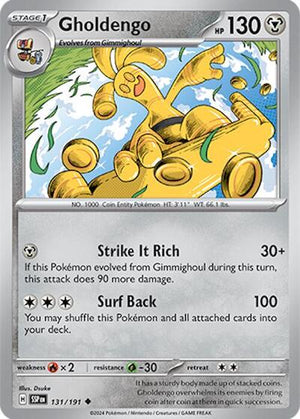 Pokemon TCG - SV08: Surging Sparks - Gholdengo - 131/191 - Reverse Holofoil