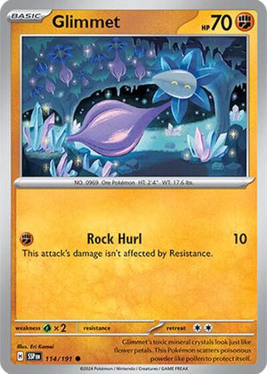 Pokemon TCG - SV08: Surging Sparks - Glimmet - 114/191