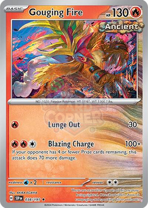Pokemon TCG - SV08: Surging Sparks - Gouging Fire - 038/191 - Holofoil
