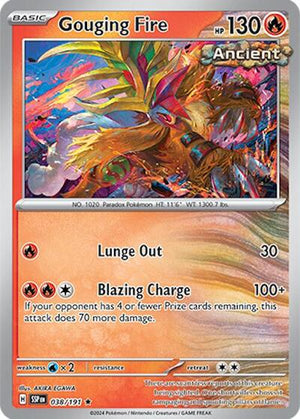 Pokemon TCG - SV08: Surging Sparks - Gouging Fire - 038/191 - Reverse Holofoil