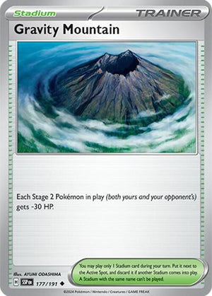 Pokemon TCG - SV08: Surging Sparks - Gravity Mountain - 177/191 - Reverse Holofoil