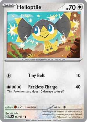 Pokemon TCG - SV08: Surging Sparks - Helioptile - 154/191