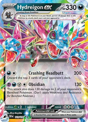 Pokemon TCG - SV08: Surging Sparks - Hydreigon ex - 119/191 - Holofoil