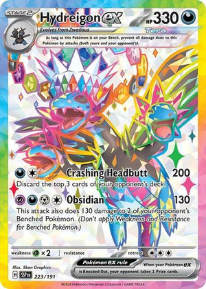 Pokemon TCG - SV08: Surging Sparks - Hydreigon ex - 223/191 - Holofoil
